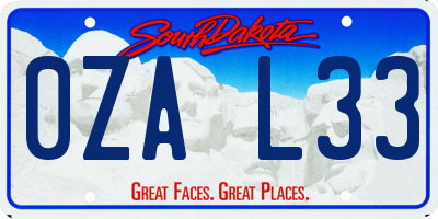 SD license plate 0ZAL33