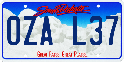 SD license plate 0ZAL37