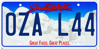 SD license plate 0ZAL44