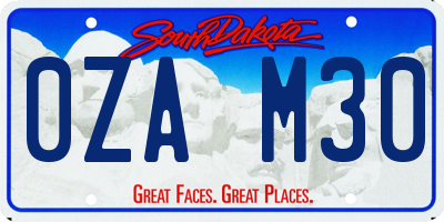SD license plate 0ZAM30