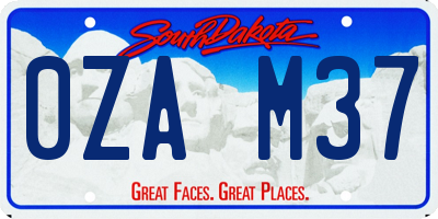 SD license plate 0ZAM37