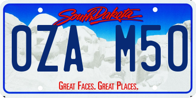 SD license plate 0ZAM50