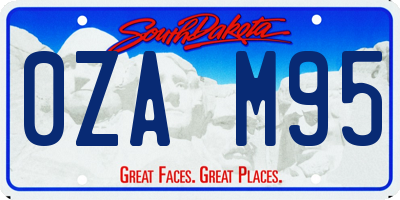 SD license plate 0ZAM95