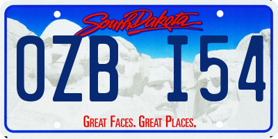 SD license plate 0ZBI54