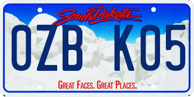 SD license plate 0ZBK05