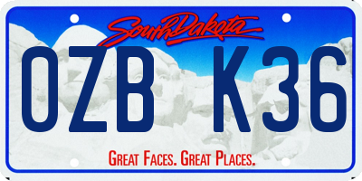SD license plate 0ZBK36