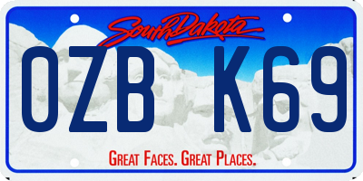 SD license plate 0ZBK69