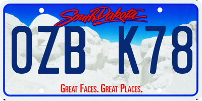 SD license plate 0ZBK78
