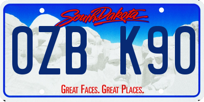 SD license plate 0ZBK90