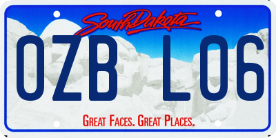 SD license plate 0ZBL06