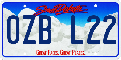 SD license plate 0ZBL22