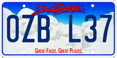 SD license plate 0ZBL37