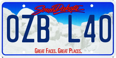 SD license plate 0ZBL40