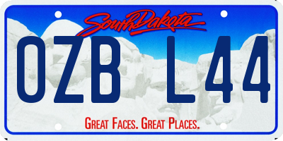 SD license plate 0ZBL44