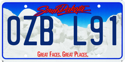 SD license plate 0ZBL91