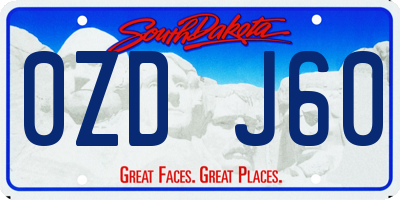 SD license plate 0ZDJ60