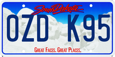 SD license plate 0ZDK95