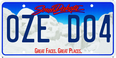 SD license plate 0ZED04