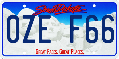 SD license plate 0ZEF66