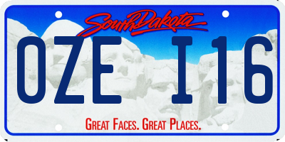 SD license plate 0ZEI16