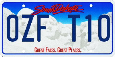 SD license plate 0ZFT10