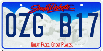 SD license plate 0ZGB17