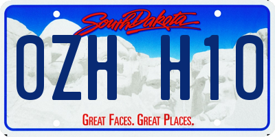 SD license plate 0ZHH10