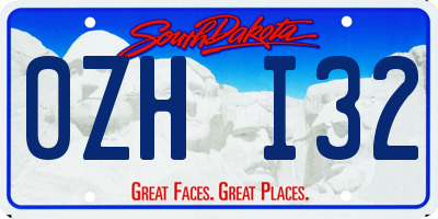 SD license plate 0ZHI32