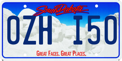 SD license plate 0ZHI50