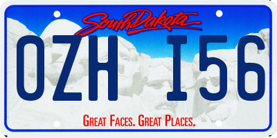 SD license plate 0ZHI56