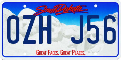 SD license plate 0ZHJ56