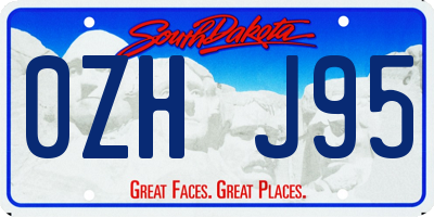 SD license plate 0ZHJ95