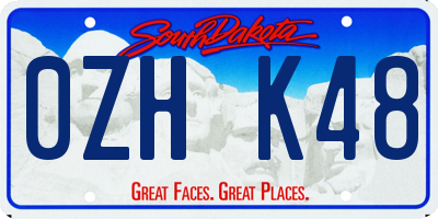 SD license plate 0ZHK48