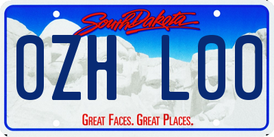 SD license plate 0ZHL00
