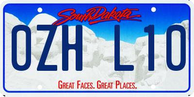 SD license plate 0ZHL10