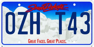 SD license plate 0ZHT43