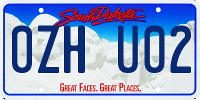SD license plate 0ZHU02