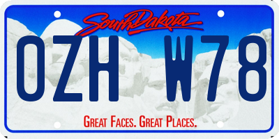 SD license plate 0ZHW78