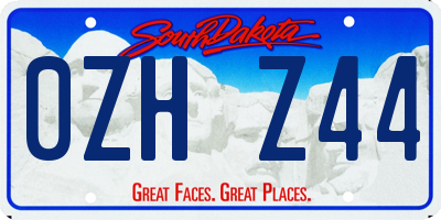 SD license plate 0ZHZ44