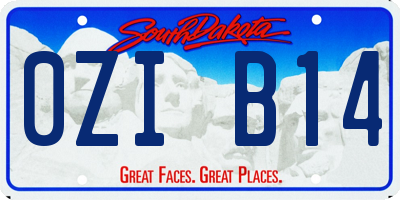SD license plate 0ZIB14