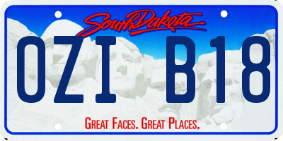 SD license plate 0ZIB18