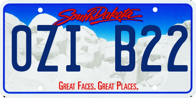 SD license plate 0ZIB22