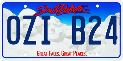 SD license plate 0ZIB24