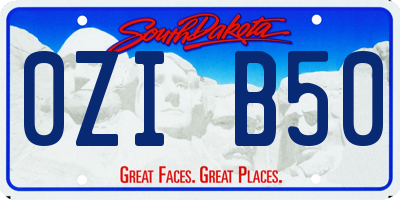 SD license plate 0ZIB50