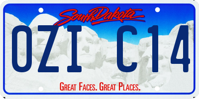 SD license plate 0ZIC14