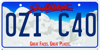 SD license plate 0ZIC40