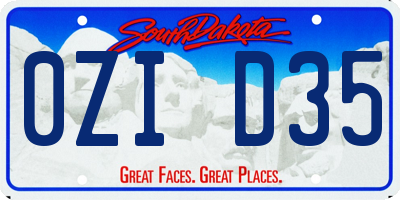 SD license plate 0ZID35