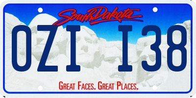 SD license plate 0ZII38