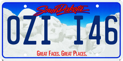 SD license plate 0ZII46
