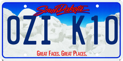 SD license plate 0ZIK10